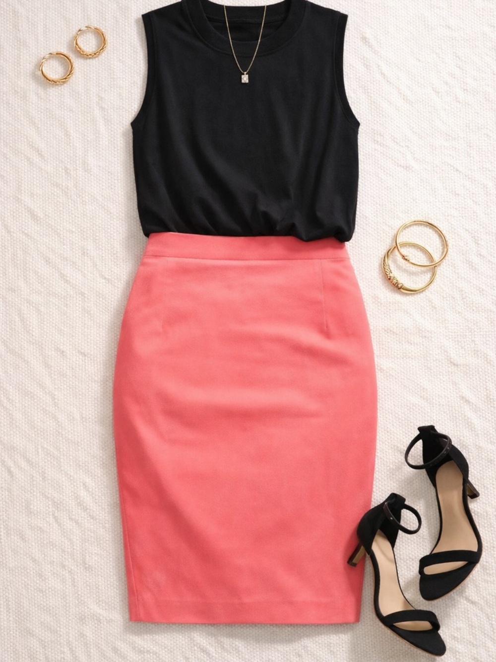 Elegant Pink Pencil Skirt